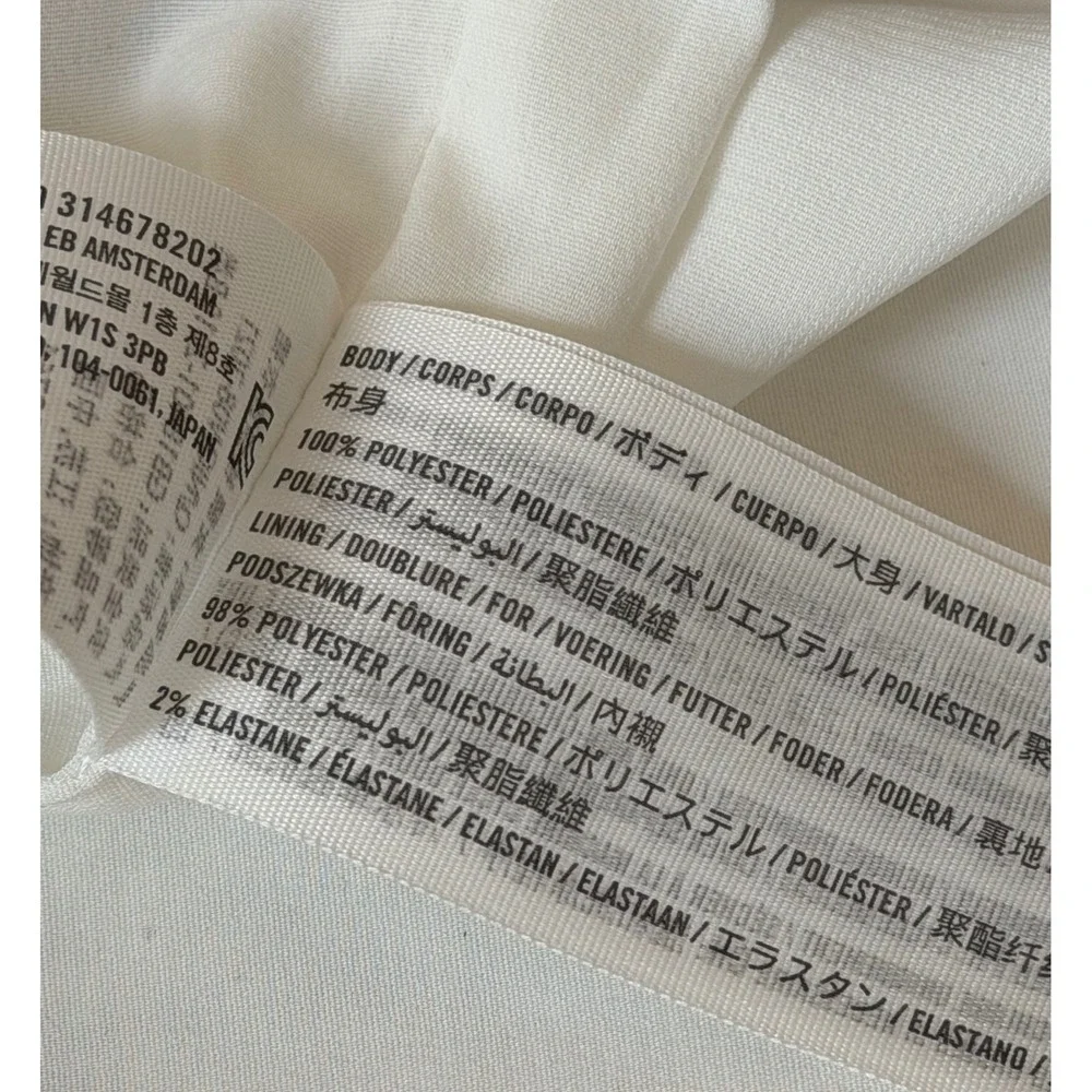 Clean Girl Abercrombie & Fitch Tweed Mini Dress White Black Gold Button S - Picture 8 of 10